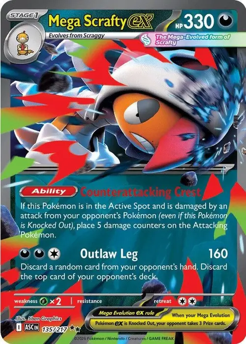 Mega Scrafty ex - 135/217 card art