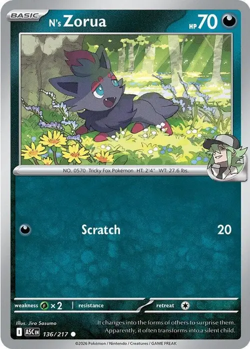 N's Zorua card art