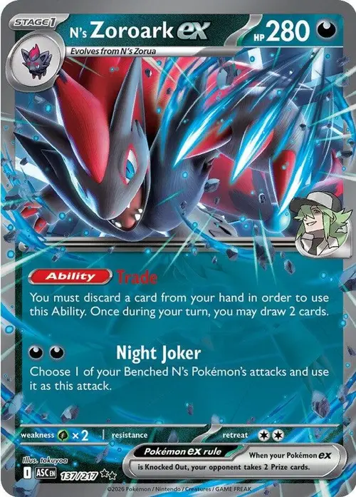 N's Zoroark ex - 137/217 card art