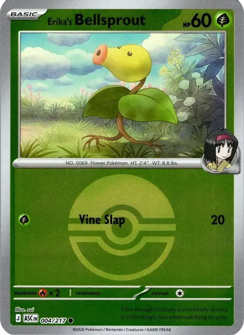 Erika's Bellsprout (Poke Ball) card art