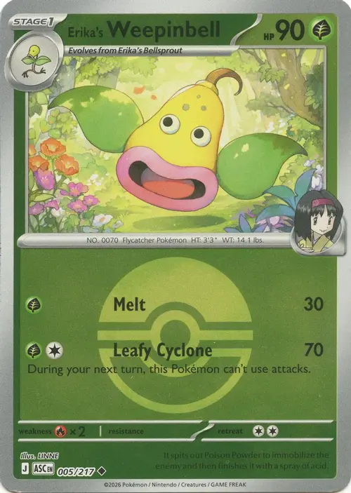 Erika's Weepinbell (Poke Ball) card art