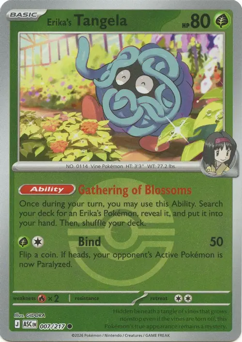 Erika's Tangela - 007/217 (Poke Ball) card art