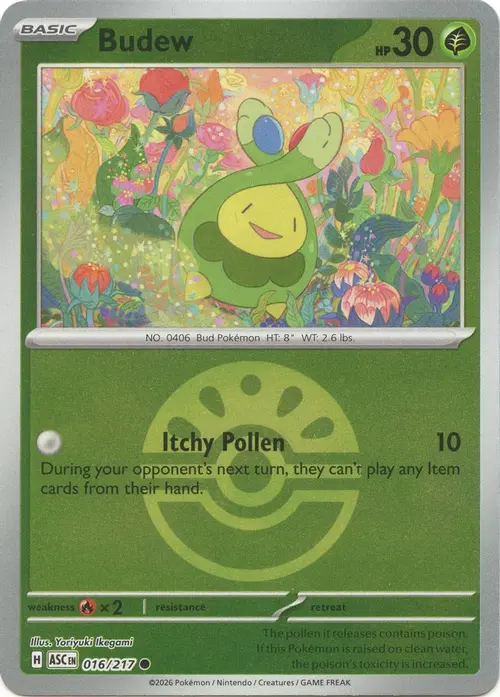 Budew - 016/217 (Friend Ball) card art