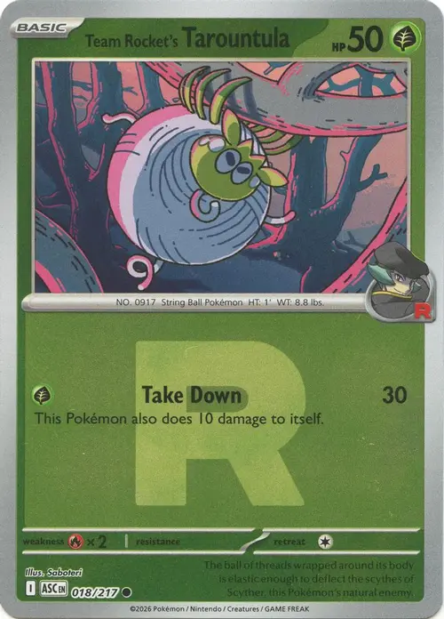 Team Rocket's Tarountula (Team Rocket) card art