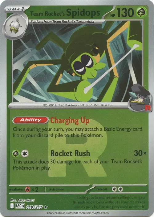Team Rocket's Spidops (Team Rocket) card art
