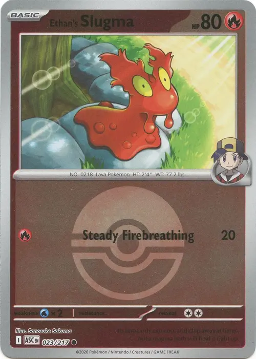 Ethan's Slugma (Poke Ball) card art