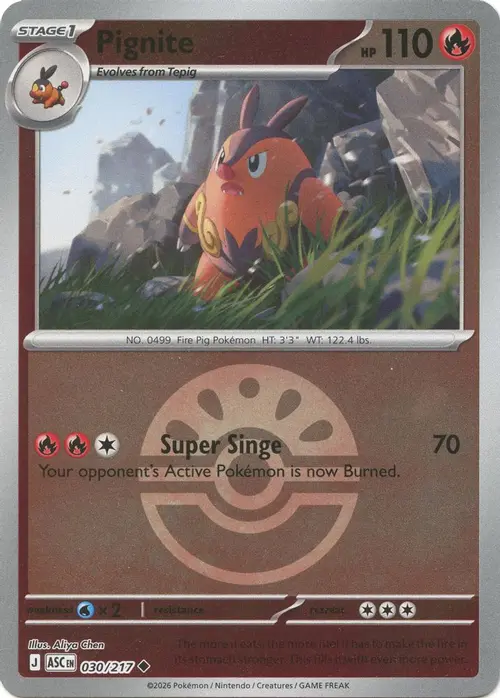 Pignite (Friend Ball) card art