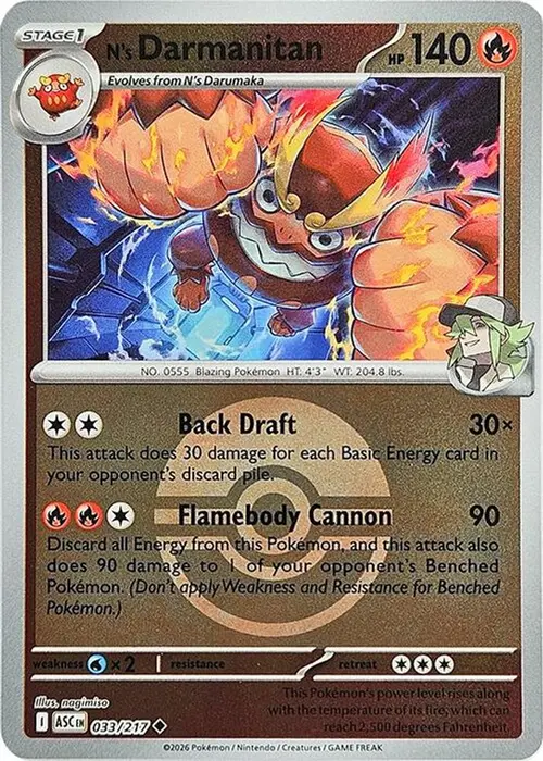 N's Darmanitan (Poke Ball) card art