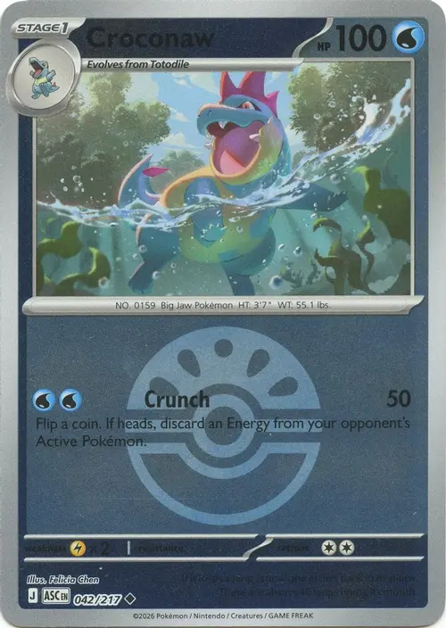 Croconaw (Friend Ball) card art