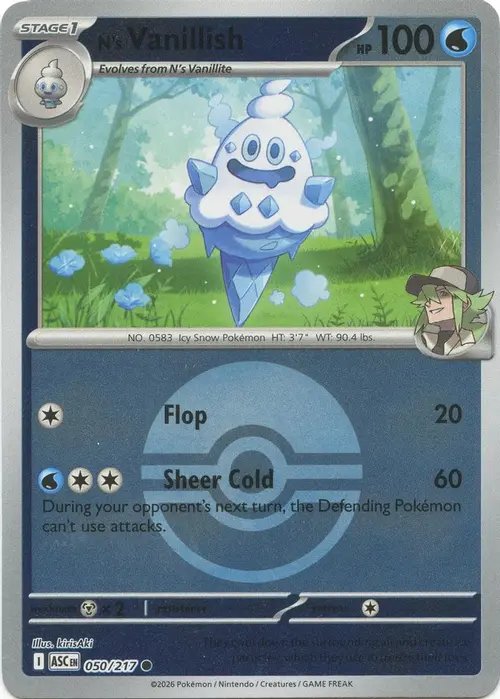 N's Vanillish (Poke Ball) card art