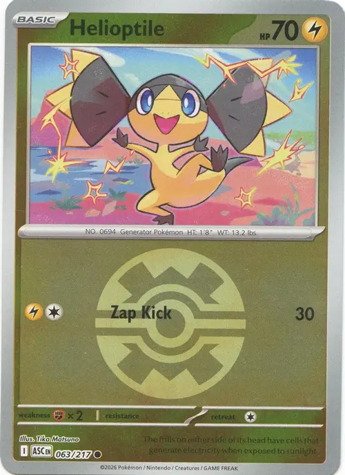 Helioptile (Quick Ball) card art