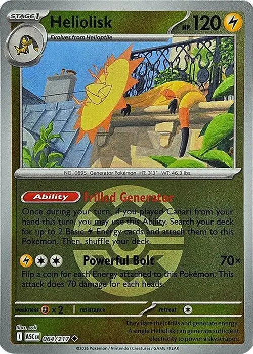 Heliolisk - 064/217 (Quick Ball) card art