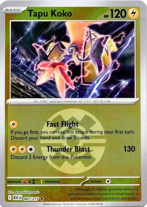 Tapu Koko (Quick Ball) card art