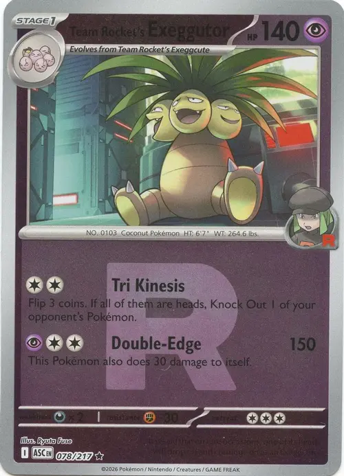 Team Rocket's Exeggutor (Team Rocket) card art