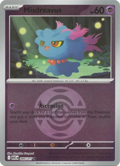 Misdreavus - 085/217 (Dusk Ball) card art