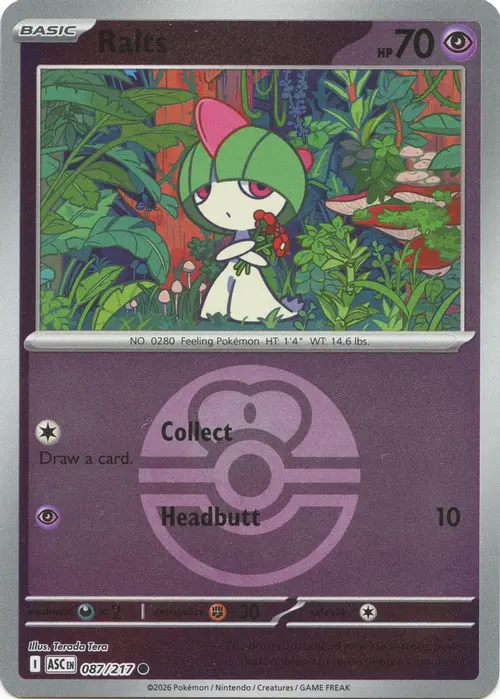 Ralts (Love Ball) card art
