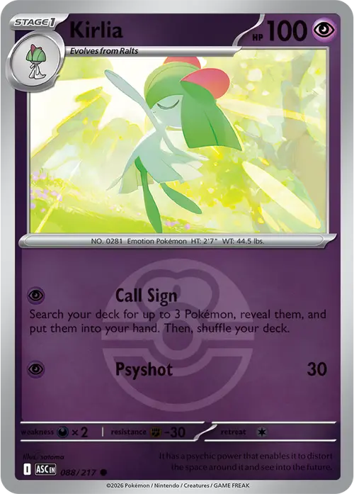 Kirlia (Love Ball) card art