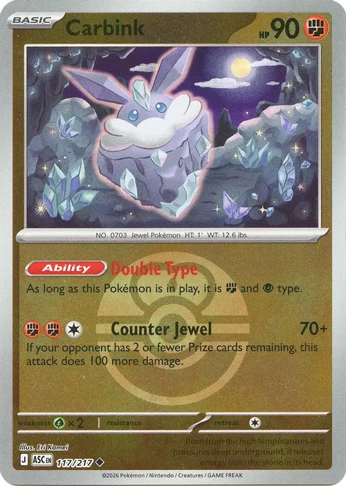 Carbink - 117/217 (Love Ball) card art