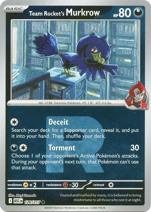 Team Rocket's Murkrow (Team Rocket) card art
