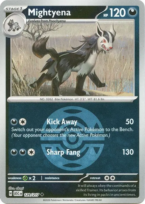 Mightyena - 129/217 (Dusk Ball) card art