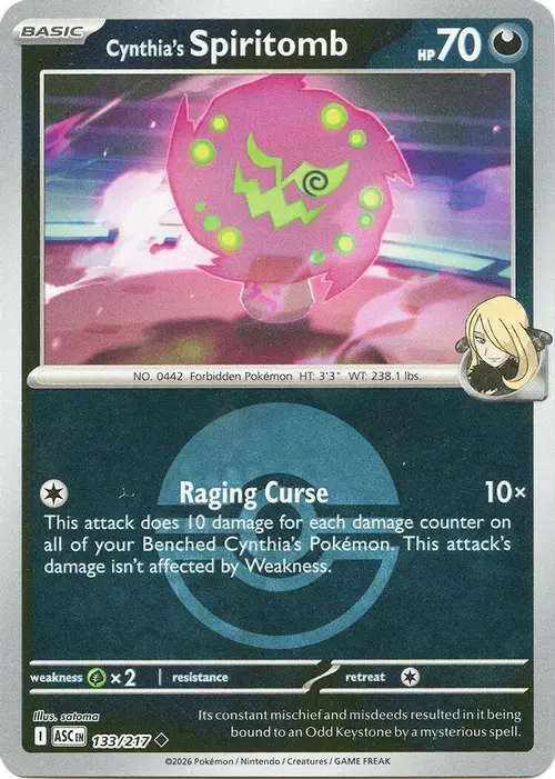 Cynthia's Spiritomb - 133/217 (Poke Ball) card art