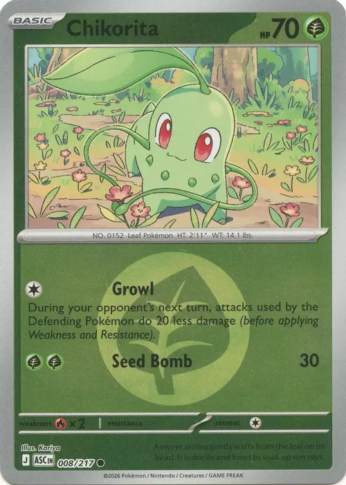 Chikorita (Energy Symbol Pattern) card art