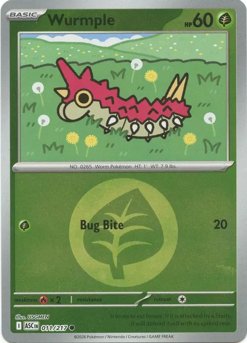 Wurmple (Energy Symbol Pattern) card art
