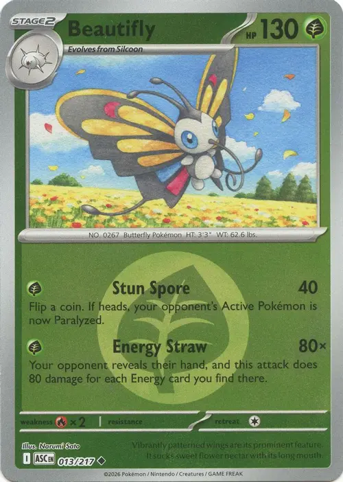 Beautifly - 013/217 (Energy Symbol Pattern) card art