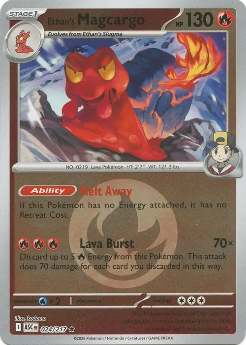 Ethan's Magcargo - 024/217 (Energy Symbol Pattern) card art