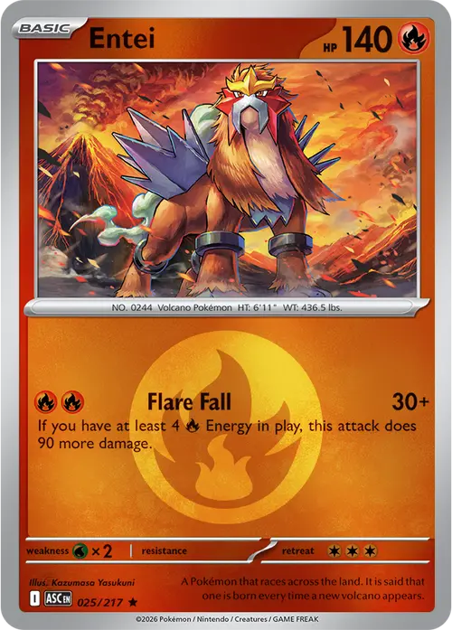 Entei (Energy Symbol Pattern) card art