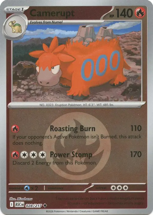 Camerupt (Energy Symbol Pattern) card art
