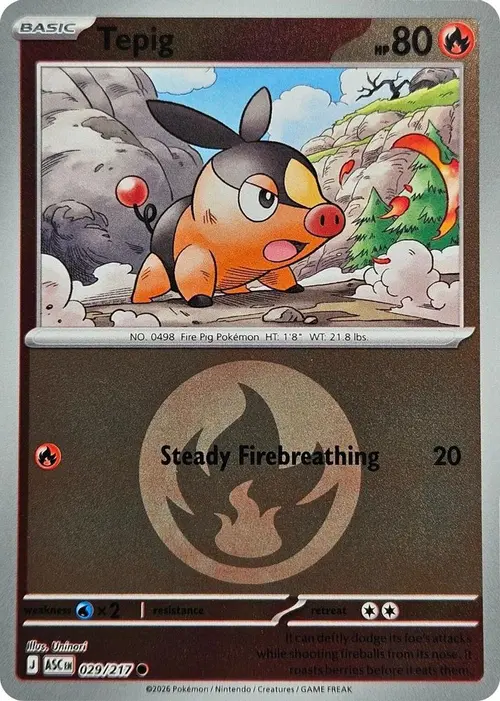Tepig (Energy Symbol Pattern) card art