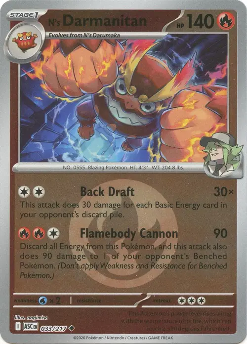 N's Darmanitan (Energy Symbol Pattern) card art