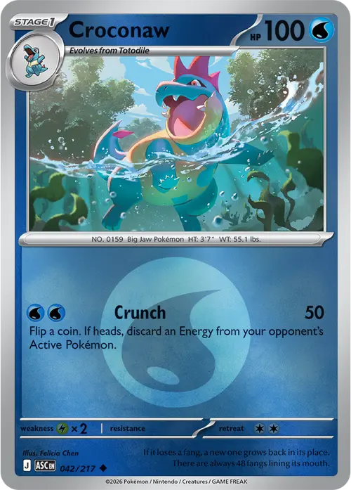Croconaw (Energy Symbol Pattern) card art