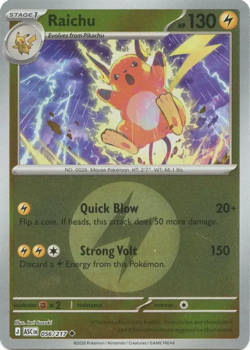 Raichu (Energy Symbol Pattern) card art