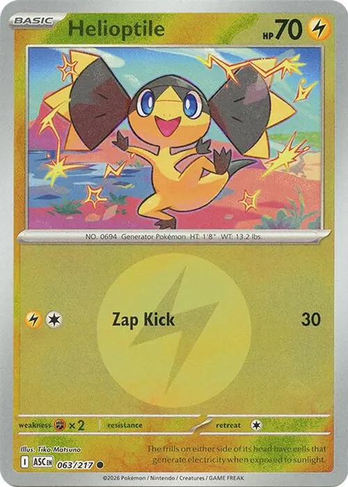 Helioptile (Energy Symbol Pattern) card art