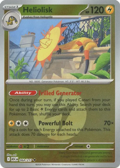 Heliolisk - 064/217 (Energy Symbol Pattern) card art