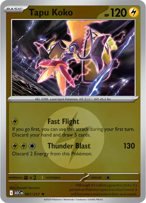 Tapu Koko (Energy Symbol Pattern) card art