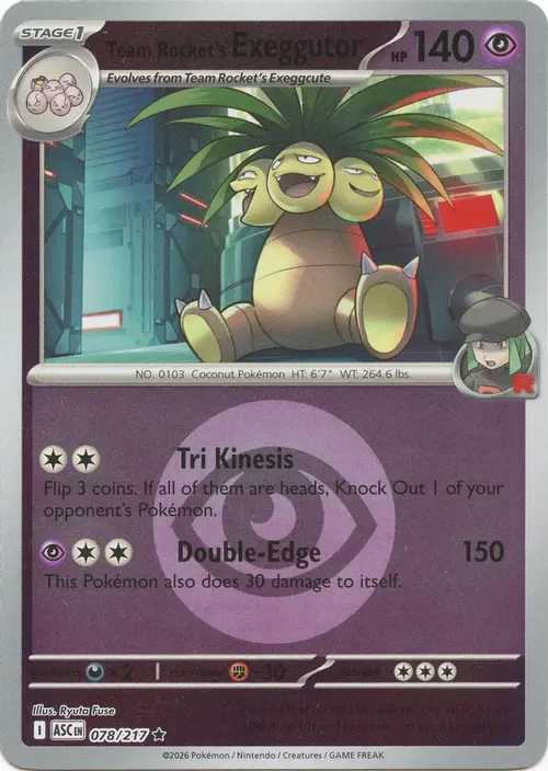 Team Rocket's Exeggutor (Energy Symbol Pattern) card art