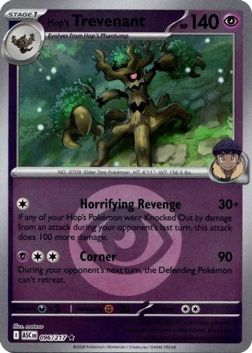 Hop's Trevenant - 096/217 (Energy Symbol Pattern) card art