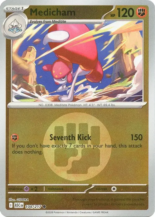 Medicham - 104/217 (Energy Symbol Pattern) card art