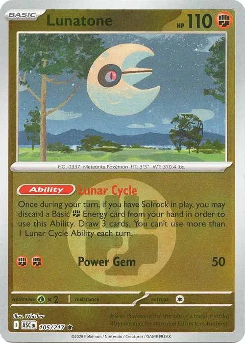 Lunatone (Energy Symbol Pattern) card art