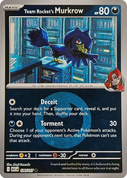 Team Rocket's Murkrow (Energy Symbol Pattern) card art