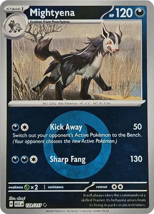 Mightyena - 129/217 (Energy Symbol Pattern) card art