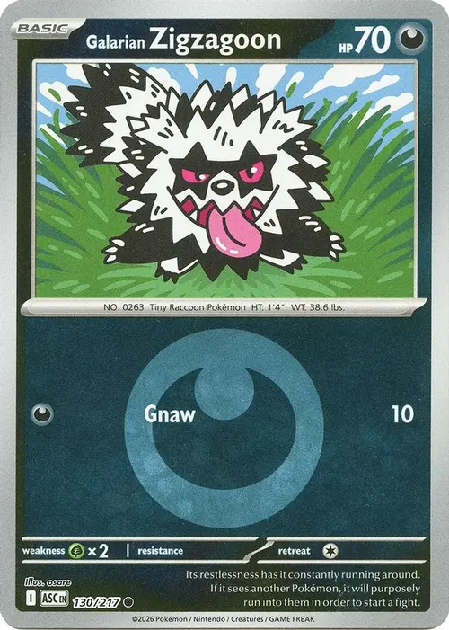 Galarian Zigzagoon (Energy Symbol Pattern) card art