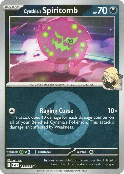 Cynthia's Spiritomb - 133/217 (Energy Symbol Pattern) card art