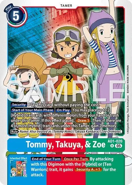 Tommy, Takuya, & Zoe card art