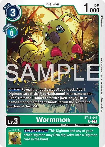Wormmon - BT12-047 (Reprint) card art