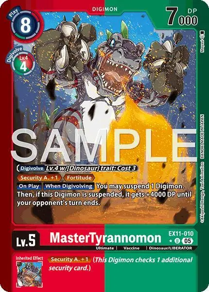 MasterTyrannomon (Limited Foil) card art