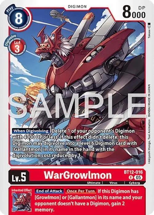 WarGrowlmon - BT12-016 (Reprint) card art